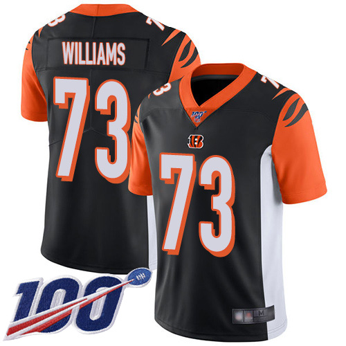 Cincinnati Bengals Limited Black Men Jonah Williams Home Jersey NFL Footballl #73 100th Season Vapor Untouchable